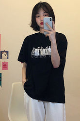 Hip Hop Gothic Shirt mit Schmetterlingsmuster