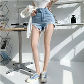 High Waist Ripped Sexy Shorts Jeans