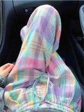 High Waist Loose Colorful Plaid Sweatpants