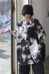 Blusenhemd mit Gothic-Batikmuster