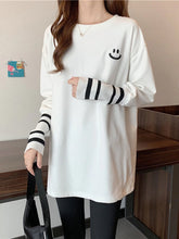 Long Sleeve Smile Emoticon Casual Shirts