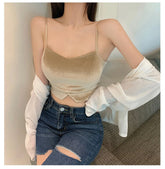 Sexy Camisole Chest Pads Crop Tops