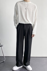 Lässige, lockere Herrenhose mit weitem Bein