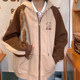 Cute Bear Pocket Embroidery Hoodie