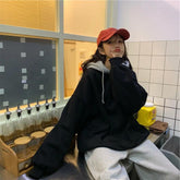 Zweifarbiger lässiger Hoodie