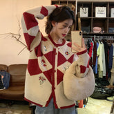 Loose Floral Embroidery Sweet Cardigan Sweater