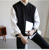 Simple Knitted Sleeveless Men Vest Sweater