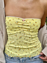 Floral Pattern Eyelet Tube Top, Y2K Ruched Strapless Slim Top For & Summer, Clothing