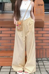 Loose Striped Wide Leg Thin Pants