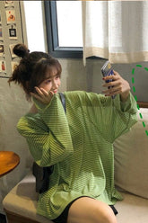 Long Sleeve Casual Striped Thin Shirts