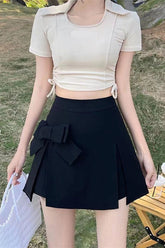 High Waist Cute Bow Style Shorts Pants