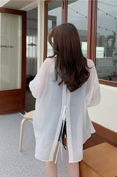 Durchsichtiges, transparentes, lockeres Vintage-Shirt