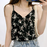 Florals Pattern V-Neck Sexy Casual Tank Top