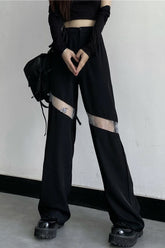 Cute Little Lace Casual Basic Long Pants