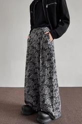Loose Hip Hop Flowers Pattern Men Pants