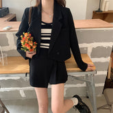 Cropped Style Casual Simple Blazers