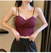 Sexy Spaghetti Strap Camisole Crop Tops