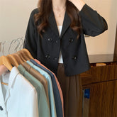 Sweet Colors Elegant Button Casual Blazers
