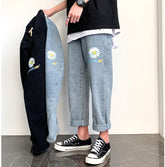 Vintage Daisy Blossom Jeans Hose