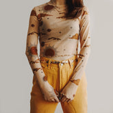 Sun & Moon Mesh Crop Top