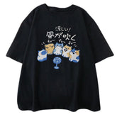 Camiseta informal Gatitos en el abanico