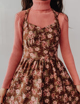 Vintage Rose Corduroy Cami Dress