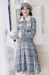 Conjunto midi de tweed a cuadros Elsa