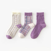 Floral Plaid Sock Set