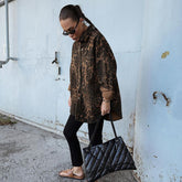 Lapel Loose Leopard Print Shirt Top