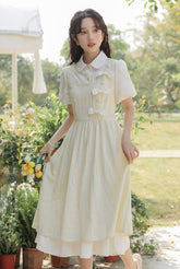 Gingham Bows Twofer Dress