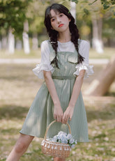 Button Up Stripe Mini Dress