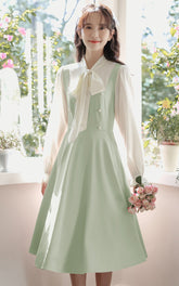 Missy Tie Neck Midi Dress