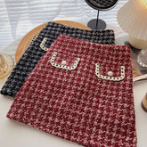 Preppy-karierter Tweedrock