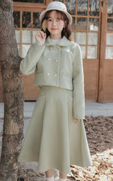 Vintage Lady Two-Piece Tweed Dress