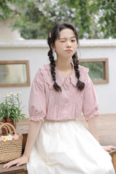 Broderie Collar Blouse