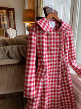 Candy Cane Gingham Dress Coat