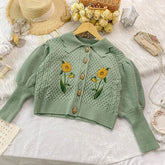 Sunflower Collared Cardigan