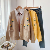 Embroidered Daisy Cardigan