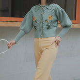 Sunflower Collared Cardigan
