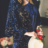 Constellation Velvet Midi Dress