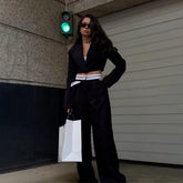 Tailored-Hose mit überkreuzten Falten