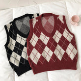 Diamond Plaid Vest