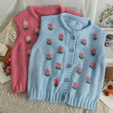 Daisy Embroidered Vest