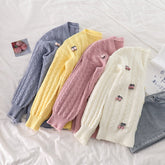 Cherry Pom Pom Cardigan