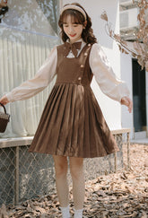 Varsity Pleated Twofer Dress