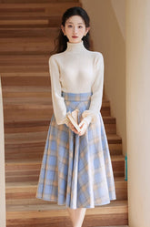 Karierter Midirock „Die Eiskönigin“