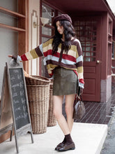 Strickjacke mit Retro-Streifen