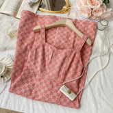 Heart Checkerboard Asymmetrical Dress