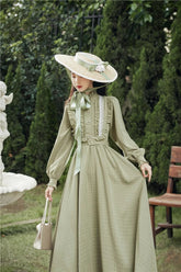 Sophie Ruffle Plaid Midi Dress