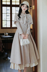 Vestido midi y capa Darling Dearest